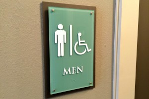Aura Memorial Apartments Men Restroom ID with ADA/Braille