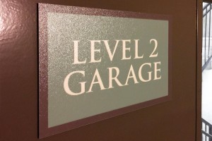 Aura Memorial Apartments Level Indicator in Garage