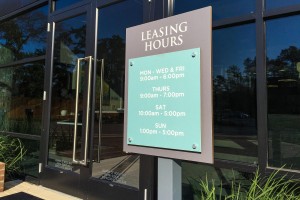 Aura Memorial Apartments Office Hours with Stand-Offs on Post