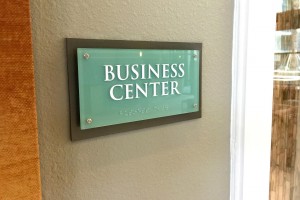 Aura Memorial Apartments Business Center ID with ADA/Braille