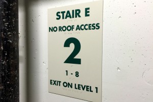 One Lakes Edge Upscale Residential Apartments Stairwell Egress with ADA/Braille