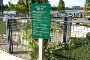 One Lakes Edge Upscale Residential Apartments Dog Park Rules on Post