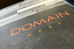 Domain West Luxe Apartments Tri-Fold Pocket Folder Brochure with Reg Emboss