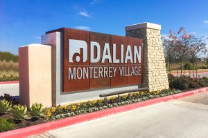 Dalian Monument with Corten Steel Look and Brushed Aluminum