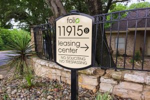Folio Apartment Homes Leasing Center Directional on Post