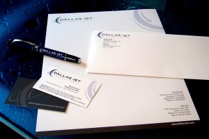 Dallas Jet International Business Identity Stationary Set - Letterhead, Envelope, Pen and Business Card