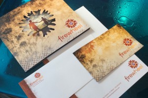 Firewheel Apartments Brochure, Temporary Brochure, Letterhead and Envelope