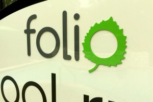 Folio Apartment Homes Logo Detail on Pool Rules Signage