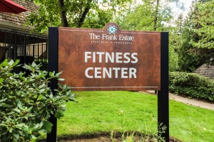 The Frank Estate Apartment & Townhomes Fitness Center ID on Post