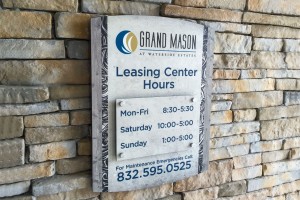 Grand Mason Apartments Office Hours with Stand-Offs