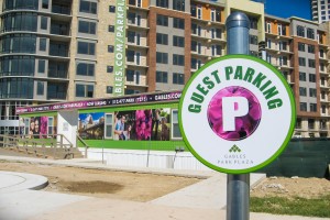 Gables Park Plaza Apartments Building Banner, Trailer Wrap with Guest Parking