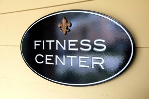 Vieux Coulee Fitness Center ID with Dimensional Icon