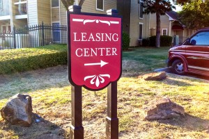 Cascades at Southern Hills Apartments Leasing Center Directional on Post