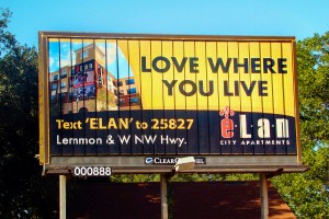 Elan at Bluffview Apartments Billboard Ad Design
