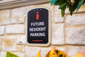 Elan at Bluffview Apartments Future Resident Parking Sign