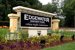 Edgewater Apartment Homes Illuminated Monument Day