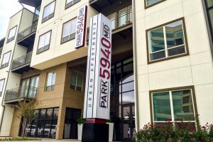Park 5940 MD Urban Apartments LED Illuminated Monument and Wall Cabinet Sign