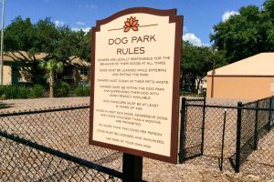 Retreat at Crosstown Apartment Homes Dog Park Rules on Post