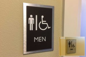 Boardwalk at Town Center Apartments - Men Restroom Sign