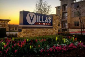 Villas on the Hill Apartments - Contemporary LED Edge-Lit Letters Monument