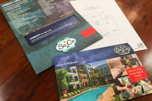 The Davis Soco Contemporary Mini Folder Brochure with Business Card Slit