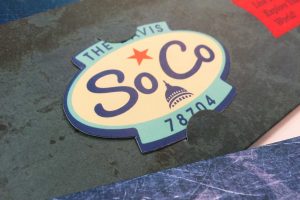 The Davis Soco Contemporary Mini Folder Brochure with Business Card Slit