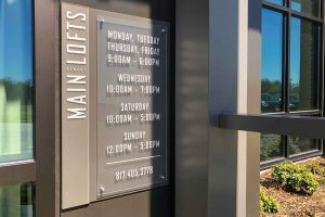 Main Street Lofts Modern Office Hours with Interchangeable Hours