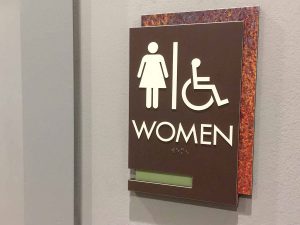 Brezza Natural Living Apartments | Women Restroom Signs with Braille