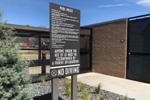 Main Street Lofts Pool Rules with All Tactile Letters
