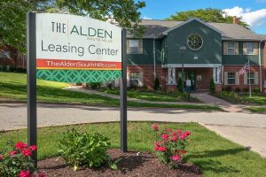 The Alden South Hills Apartments Leasing Center Sign