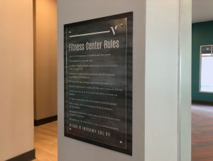 Volaris Live Oak Fitness Center Rules Sign