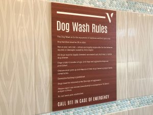 Volaris Starkey Ranch | Dog Wash Rules Sign